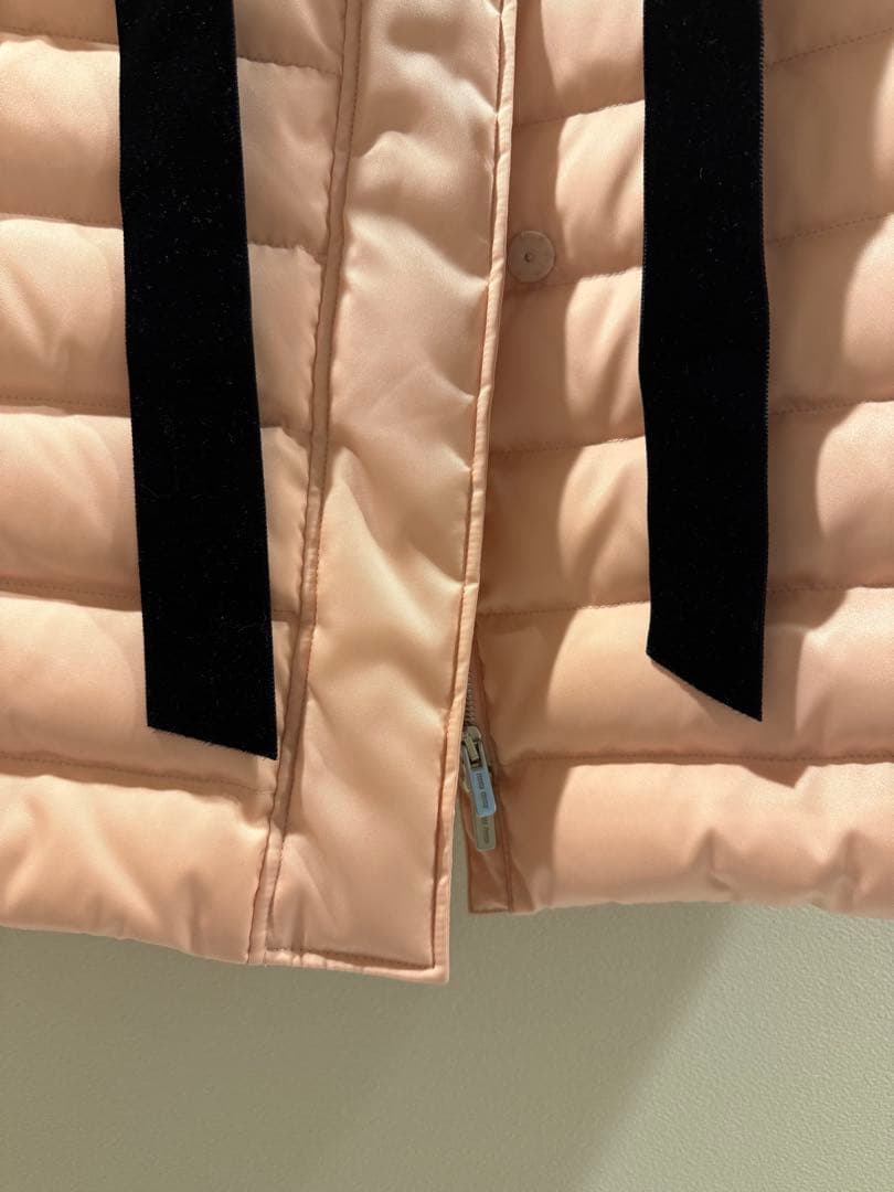 miu miu リアルファーダウンコート ピンク36
