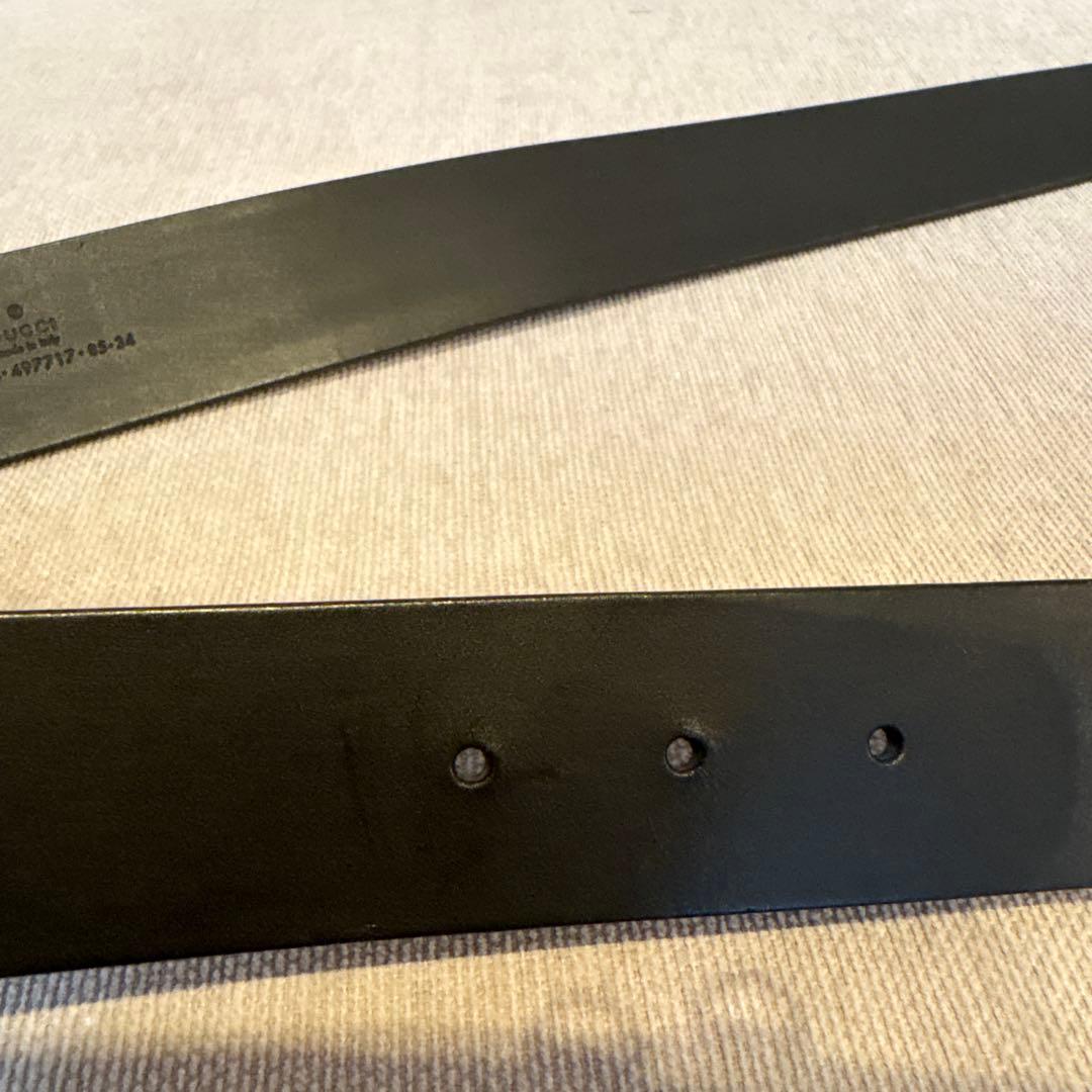 GUCCI グッチ　レザーベルト　ブラック