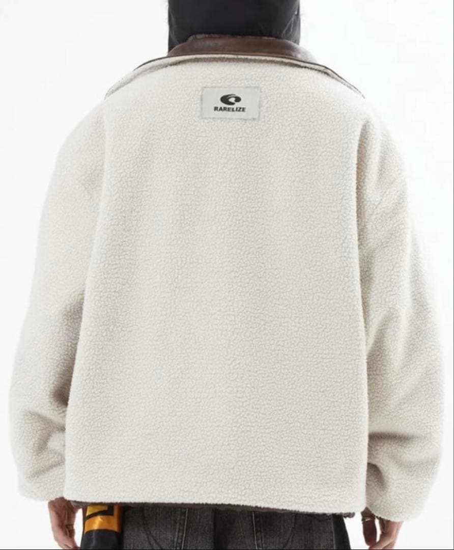 地底人リバーシブルPUレザージャケットbrown