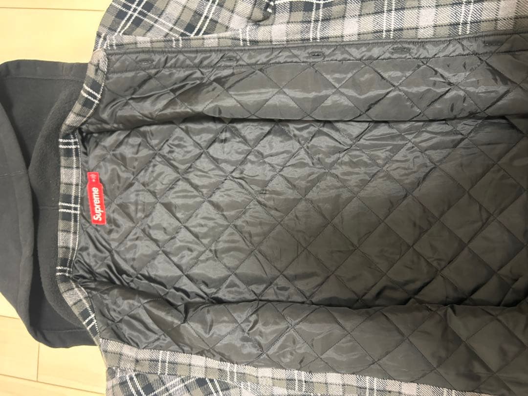 Supreme フード付きチェックジャケット