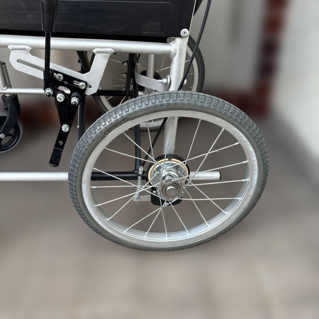 折りたたみ式 ネイビー 介助用車椅子wheel chair MIKIブレーキ付き