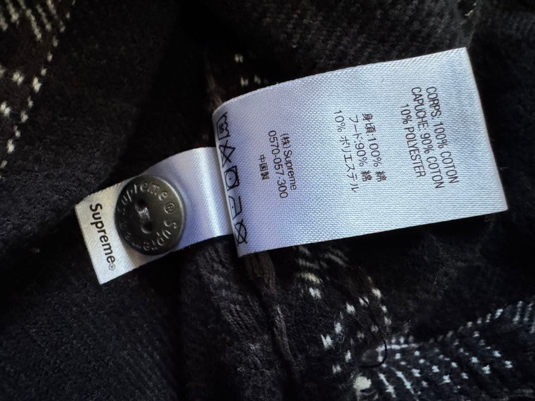SUPREME フード付きチェックシャツ