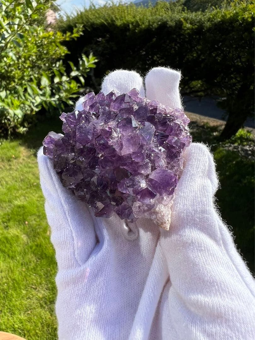 A172 フラワーアメジスト　クラスター 水晶さざれ石　3点セット