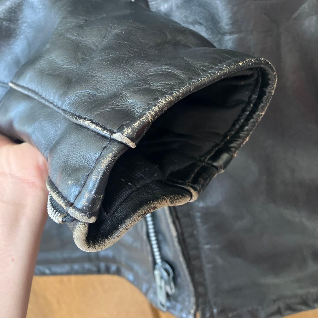 Schott ブラックレザーライダースジャケット