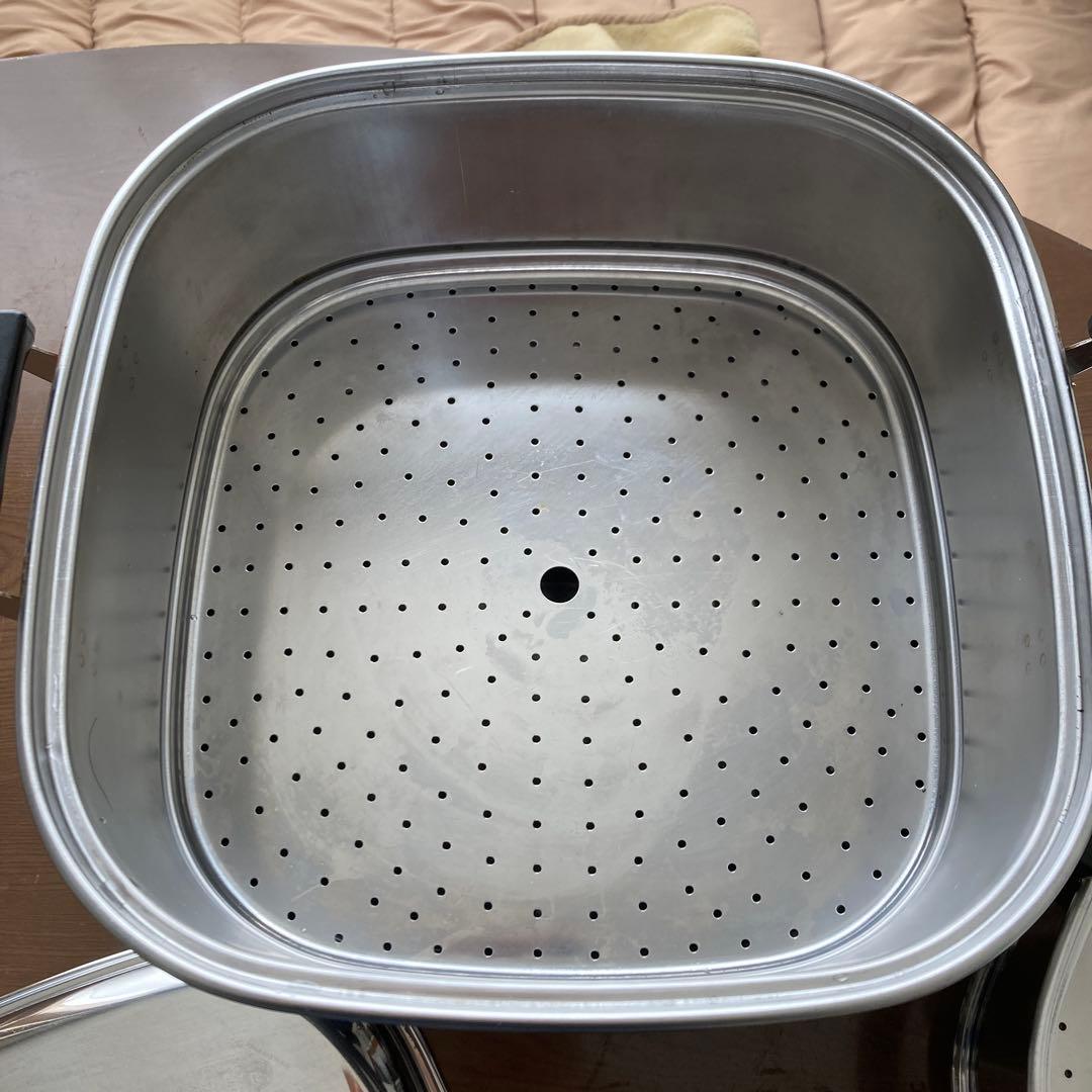 ステンレス　３段蒸し器