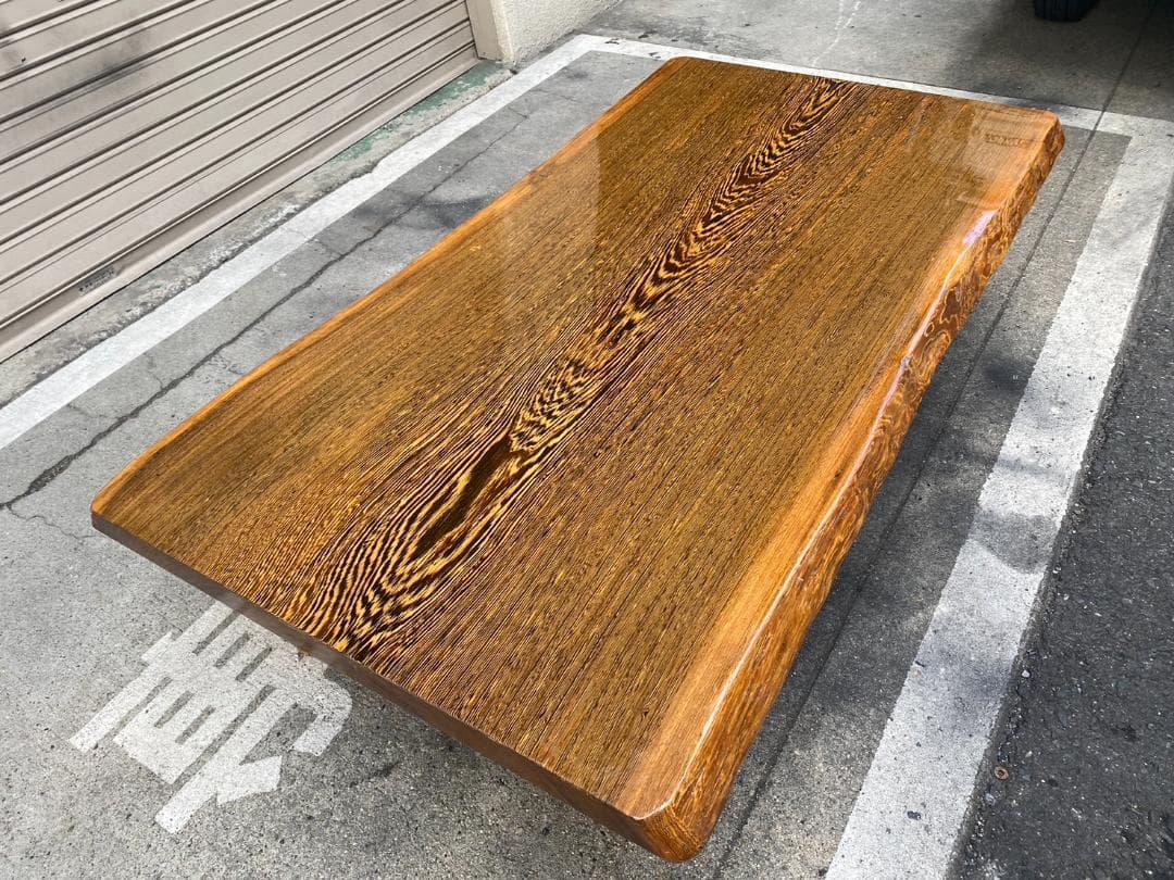 A338◆一枚板 座卓 ローテーブル 鉄刀木 無垢材 玉杢 天然木