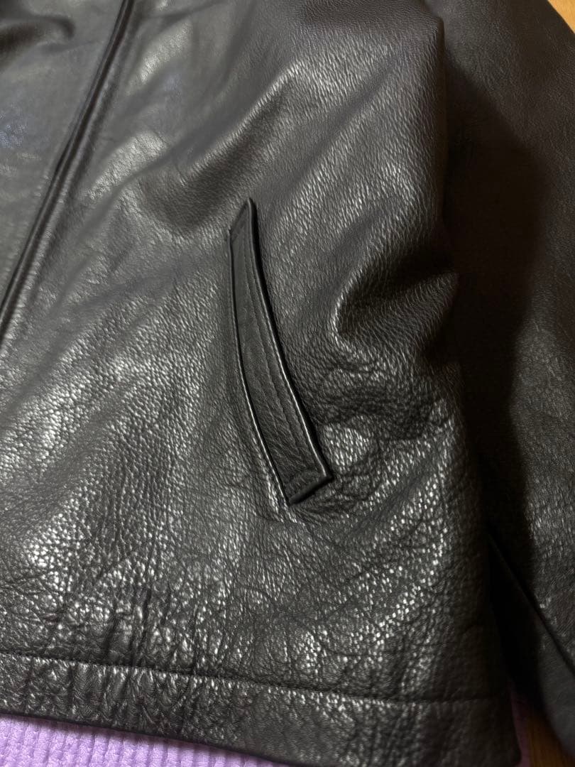 雰囲気抜群 OLD NAVY 2000年製 レザージャケット ブラック XL