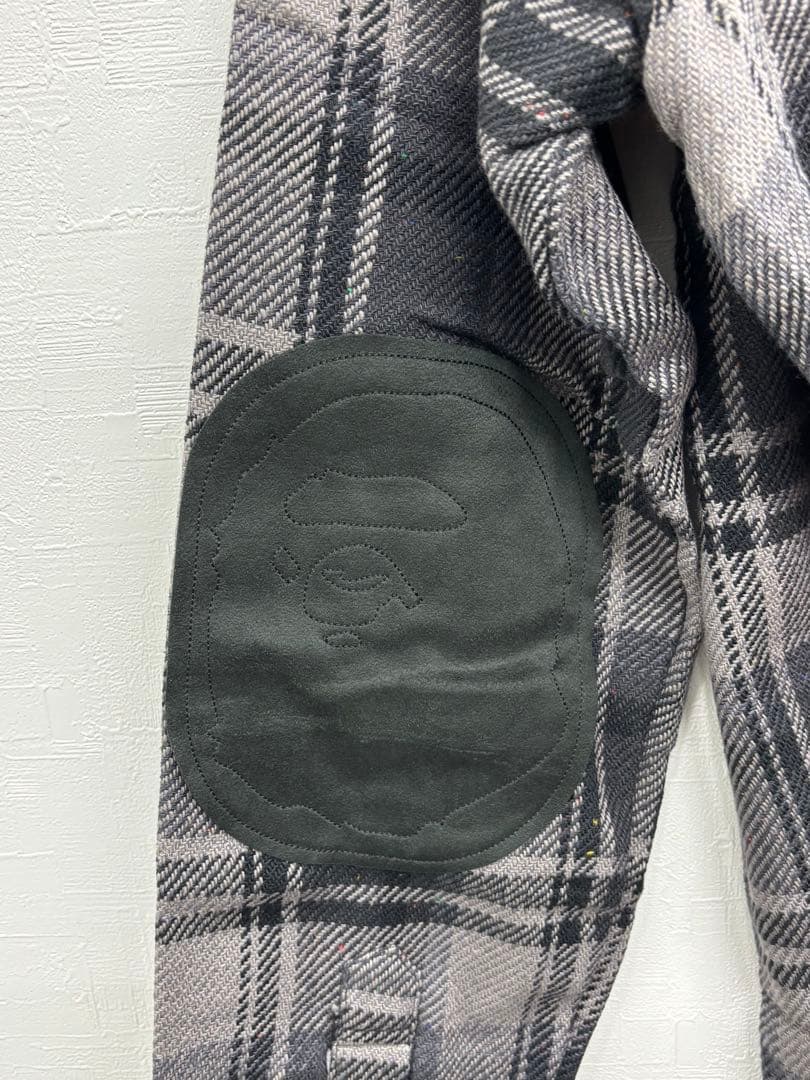 A BATHING APE NFS限定ラブジェネチェックネルシャツLエイプ