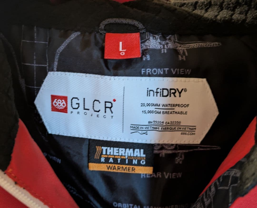 【最終値下げ】NASA 赤 スノーボードウェア 686