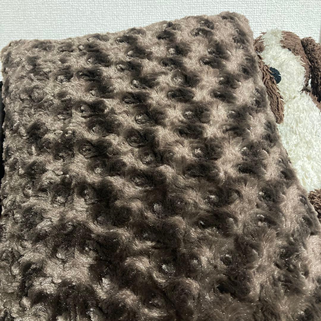 フェイクファー クッション／ブラウン