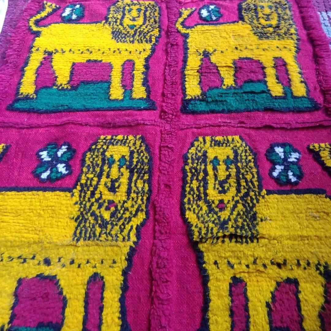 モロッコヴィンテージラグ　タピス　アジラル　ギャッベ　草木染め