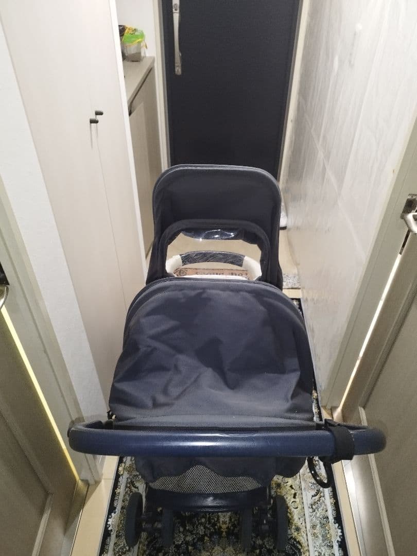 値下げ)Aprica ベビーカー グレー　2人乗り 折りたたみ