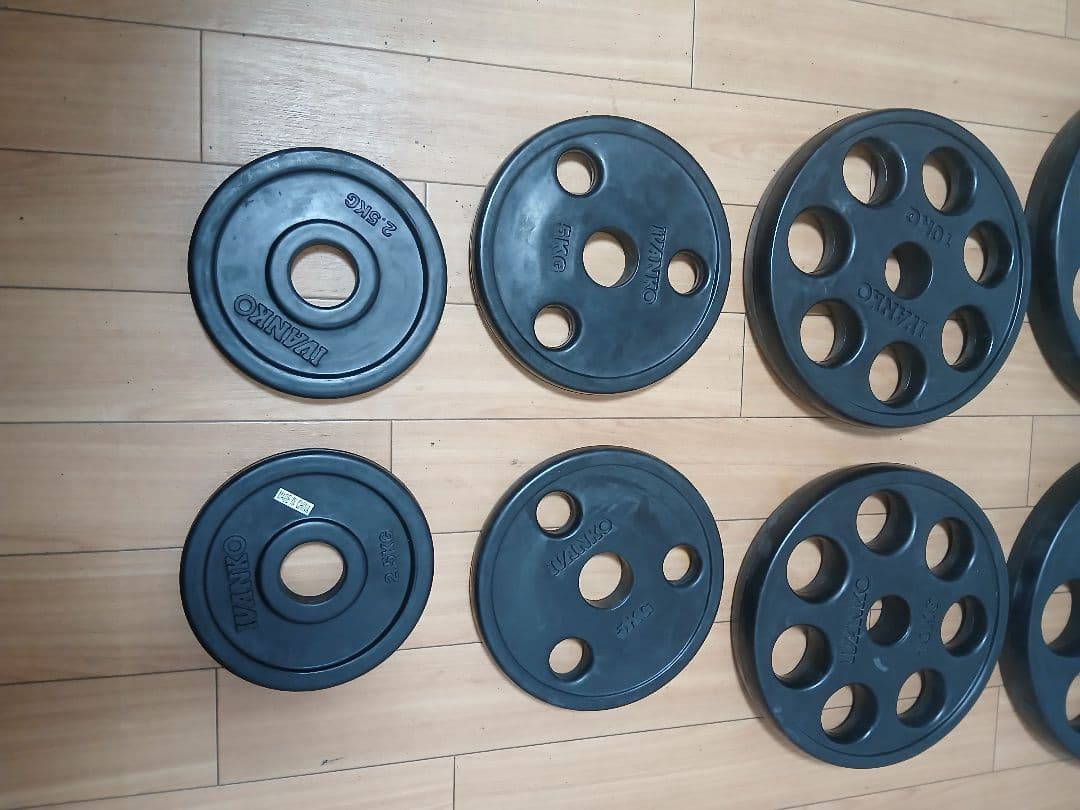 IVANKOイヴァンコ オリンピックプレートセット計105kg 穴径50mm
