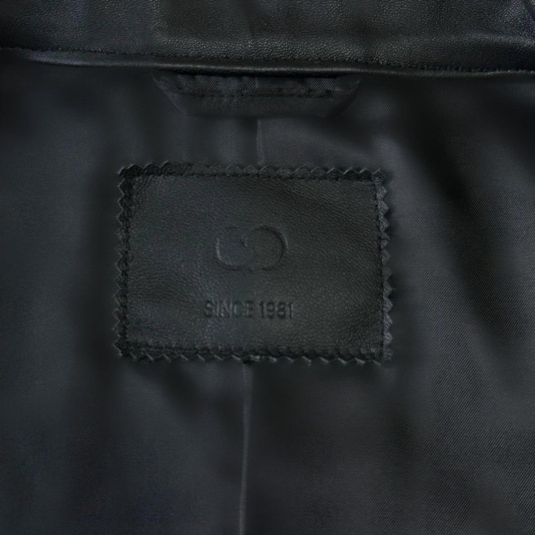 新品 25AWコムサメン 羊革ラムレザー シングルライダースジャケットM 現行