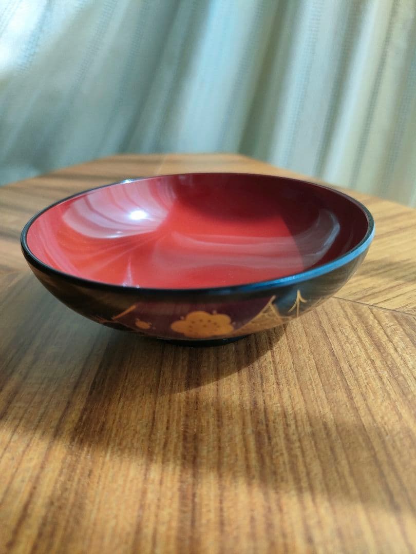 新品 汁椀 御吸物椀 ５個セット 木製 木曽漆器 金箔装飾