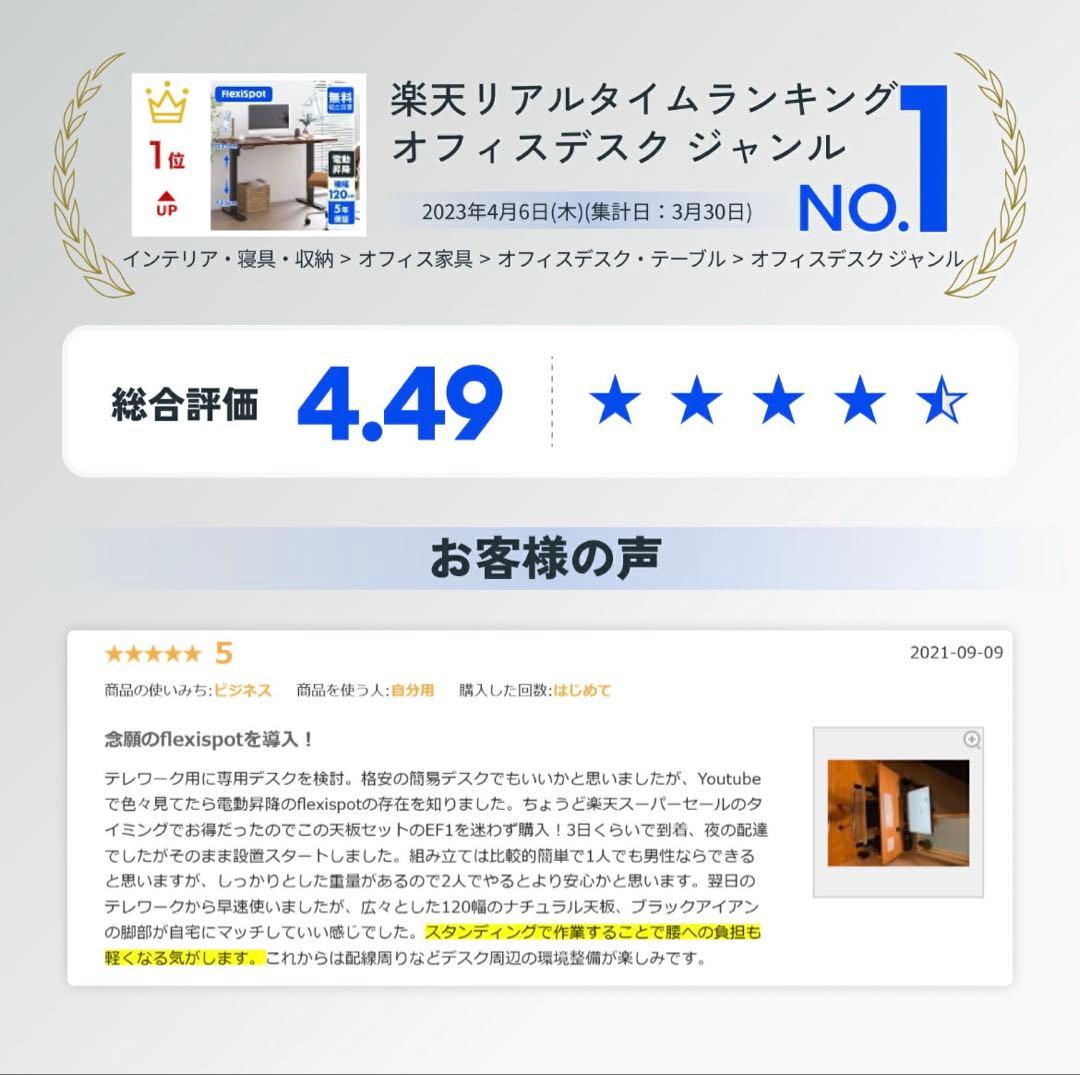 フレキシスポット Flexispot EF1 ホワイト