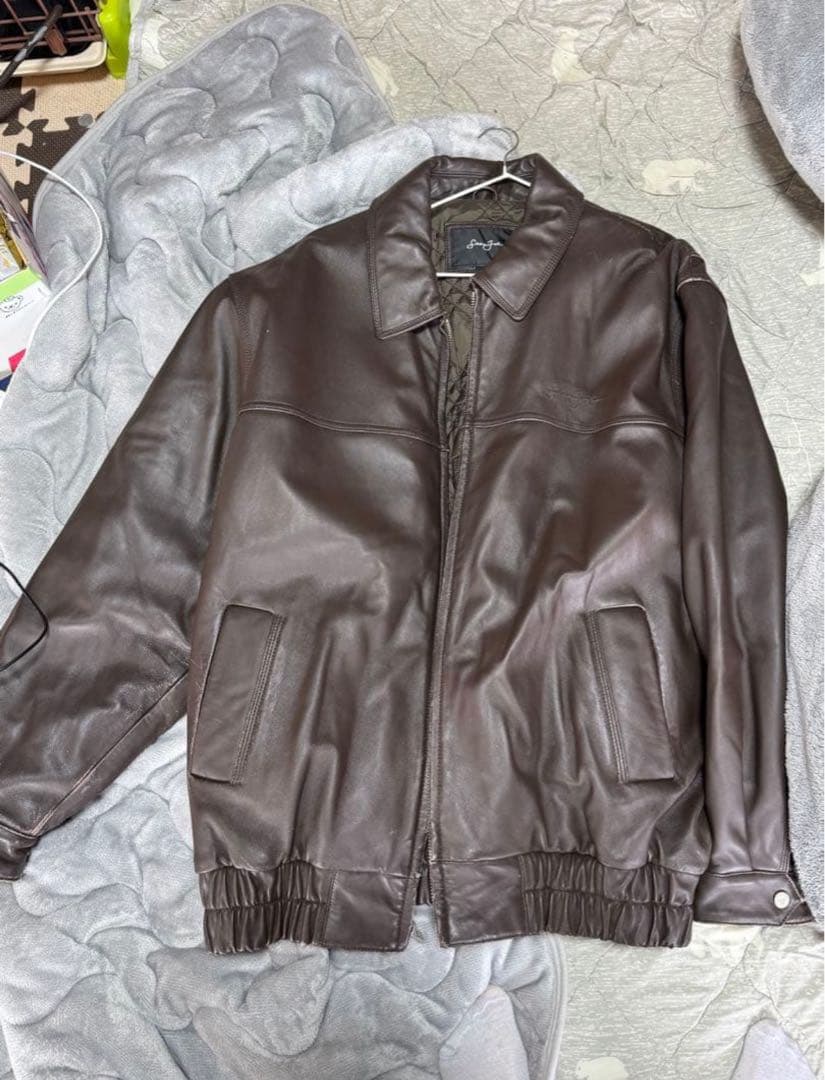 Sean John レザージャケット XL ショーンジョン ブラウン bboy
