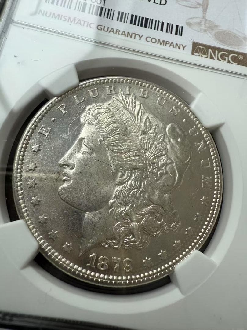 1879 S モルガン銀貨 UNC DETAILS