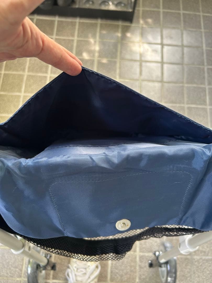 【美品】ブルーのバック付き歩行器　シルバーカー　ヘルシーワン