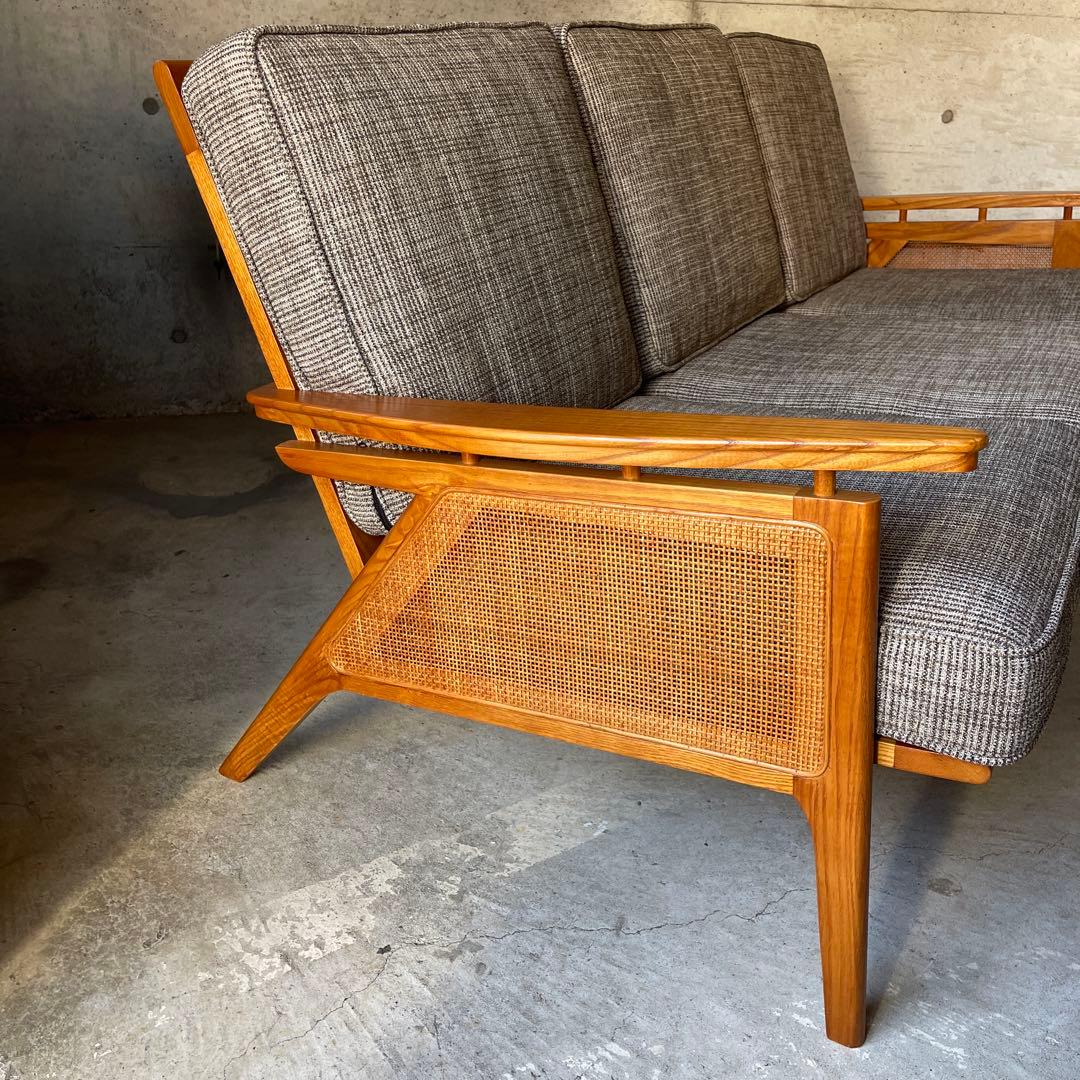 極美品　ACME Furniture ウィッカーラウンジ　3Pソファ