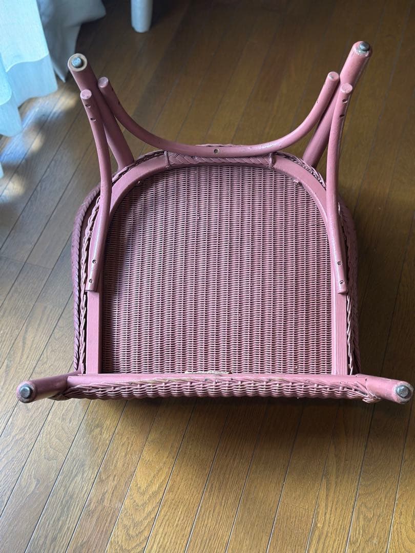 値下げ！Lloyd Loom Lusty ダークピンク椅子　ロイドルームチェア