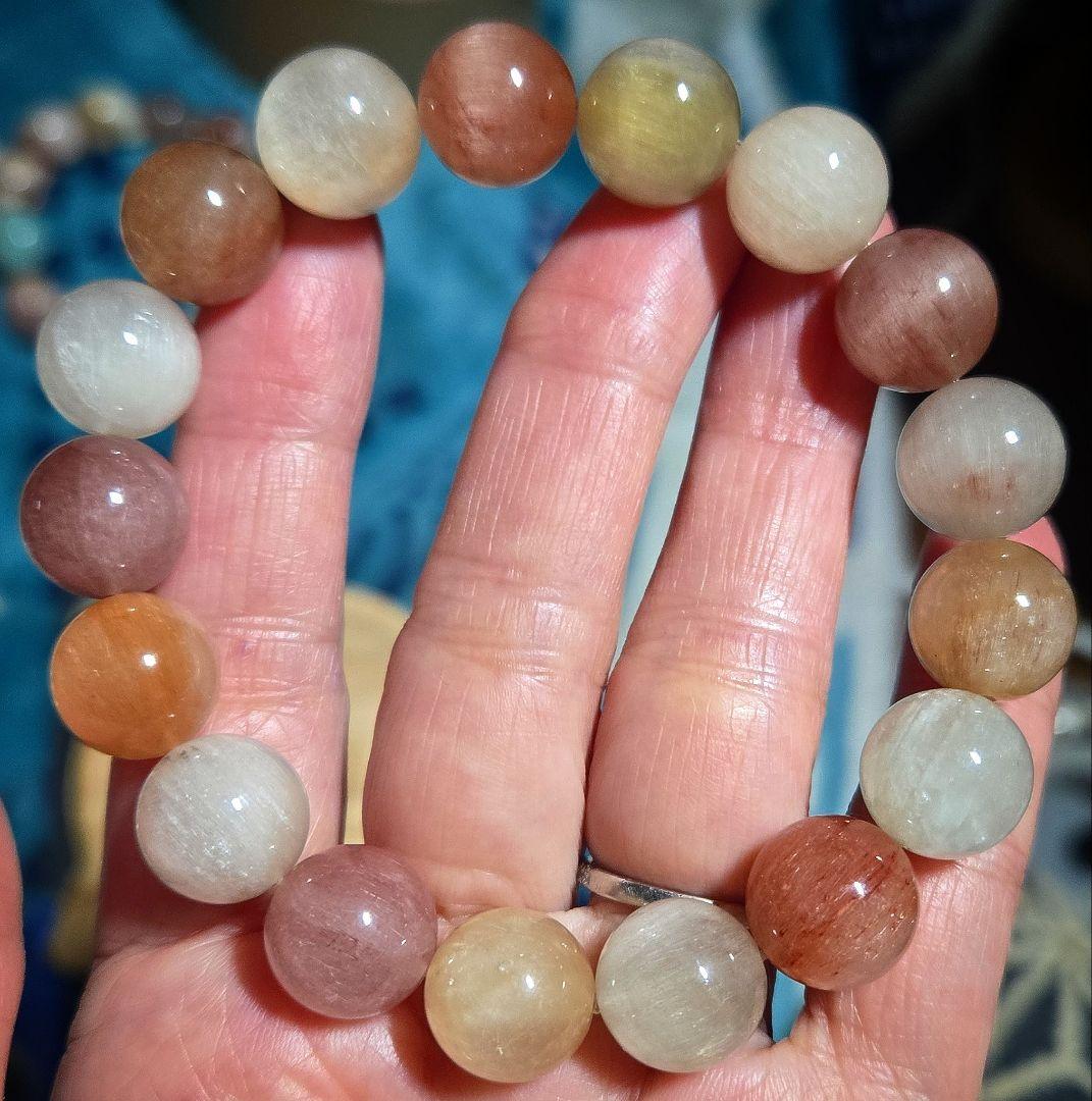 ✨ミックスバイカラーサゲニティッククォーツブレスレット