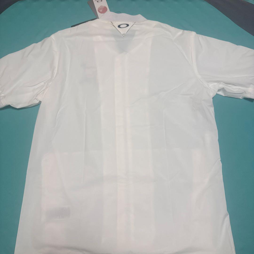 Oakley ホワイト ジップアップシャツ