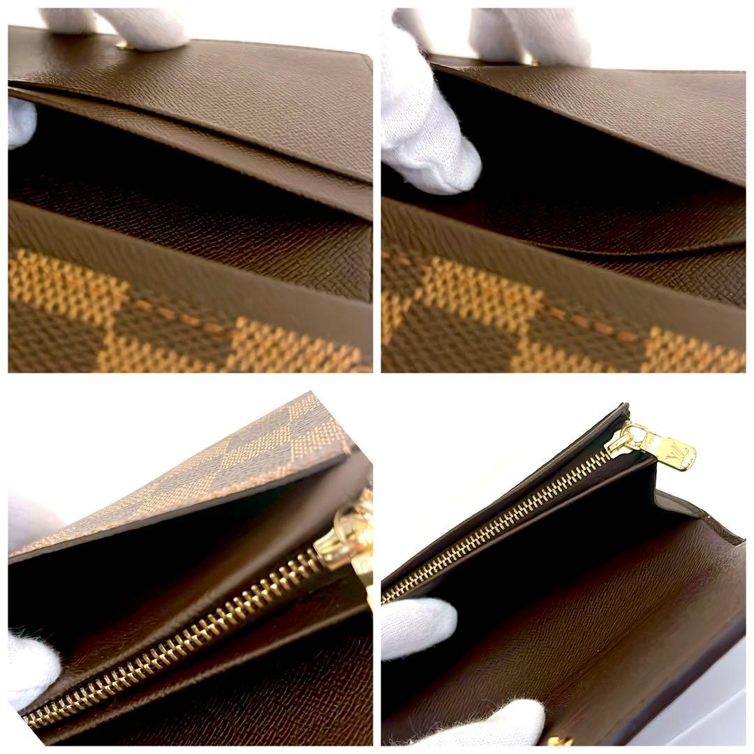 ルイヴィトン　ダミエ　トレゾール　二つ折り財布