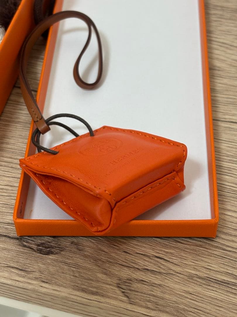 美品 HERMES エルメス チャーム サックオランジュ バッグチャーム