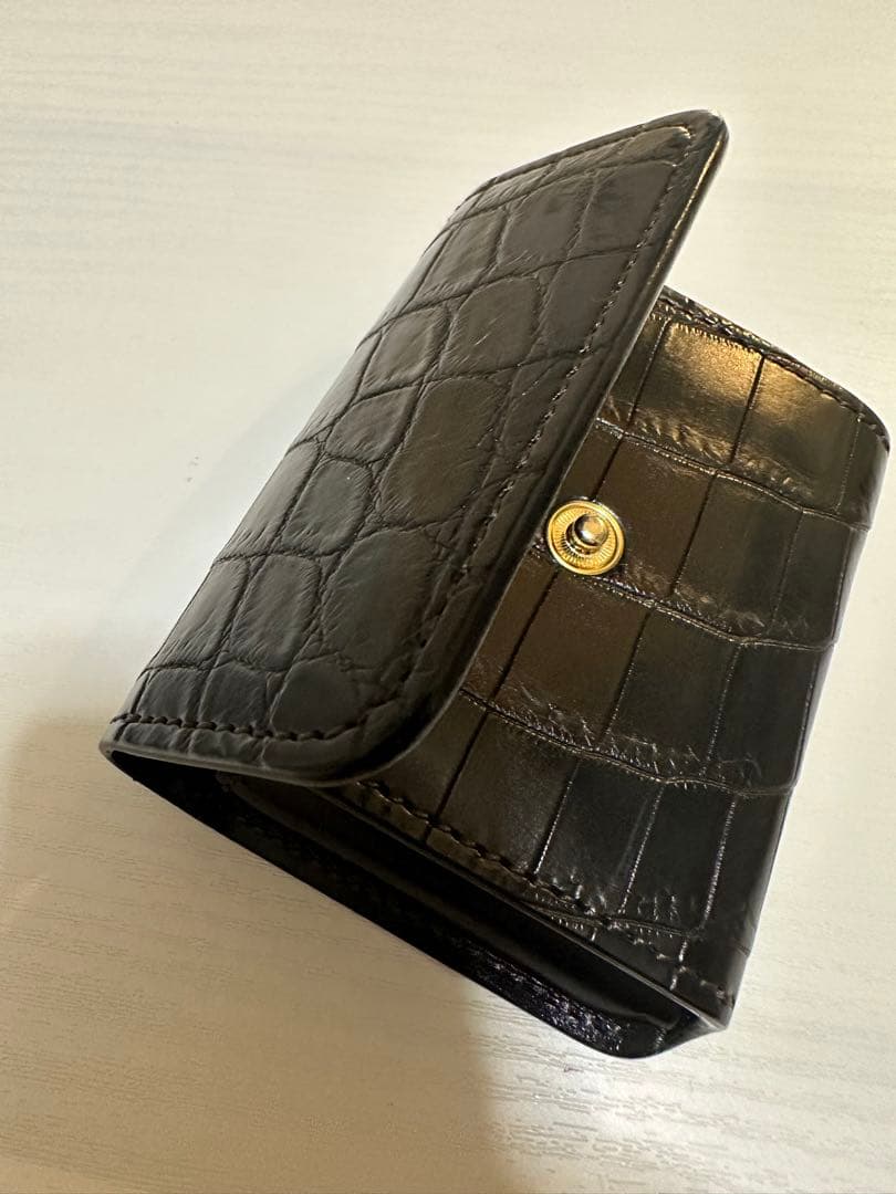 WILDSWNS ワイルドスワンズ ケース 名刺入れ アーサー クロコ 黒