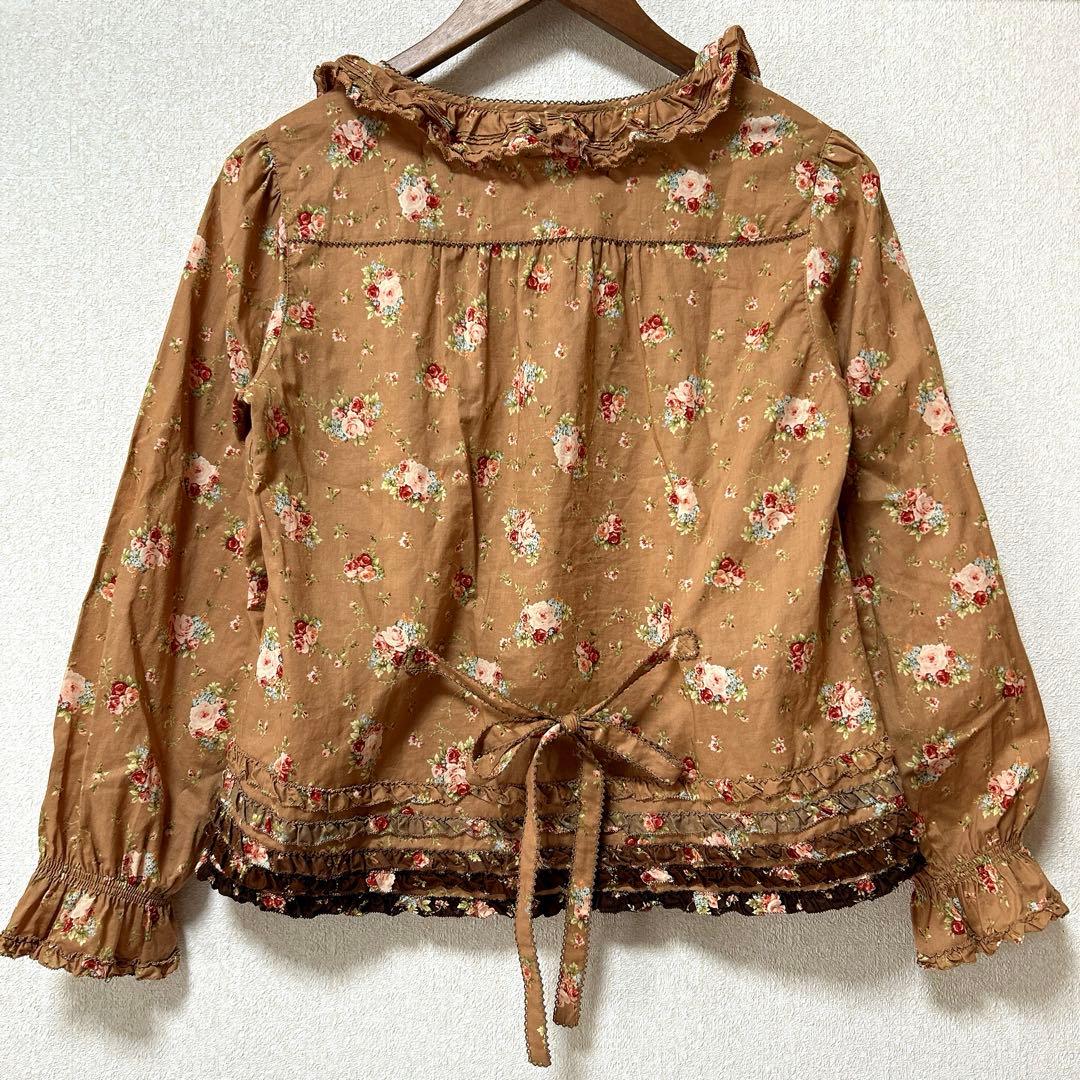 ピンクハウス　ブラウス　メアリーローズ　綿ローン　ピコフリル　美品【Ｐ14】