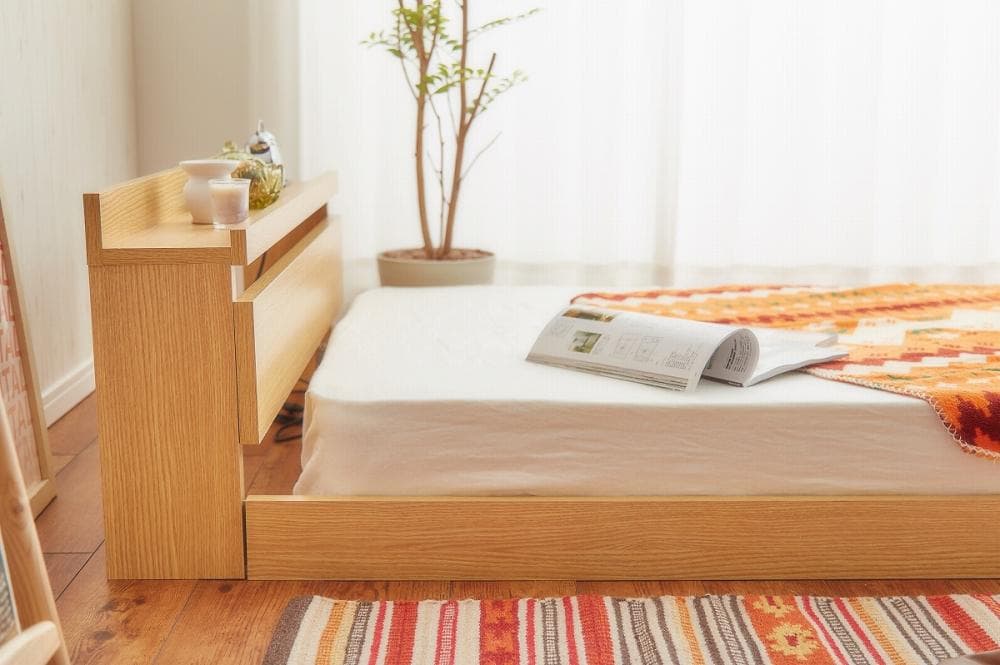 【新品・送料無料】【セミダブル】Coroa フロアベッド（マットレス付き）