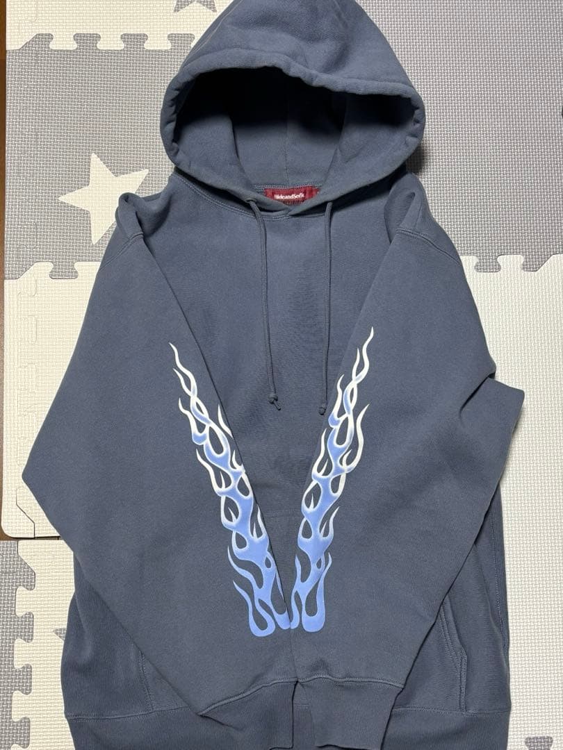 トップス HIDEANDSEEK CarService Hooded D-BLUE L
