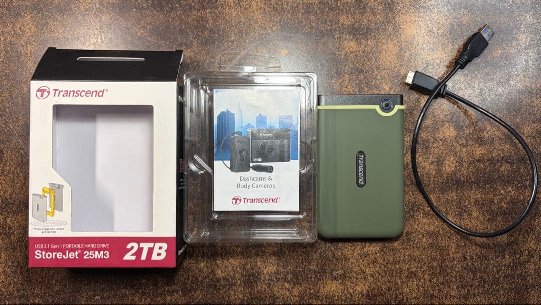 Transcend StoreJet 25M3 2TB ポータブルHDD