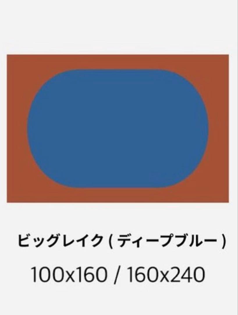 BWTZ ラグ・ビッグレイク ( ディープブルー )100×160cm