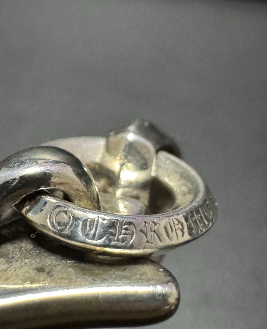 【インボイス無修正原本】クロムハーツ ラージ クロス ベイル レザー ブレード