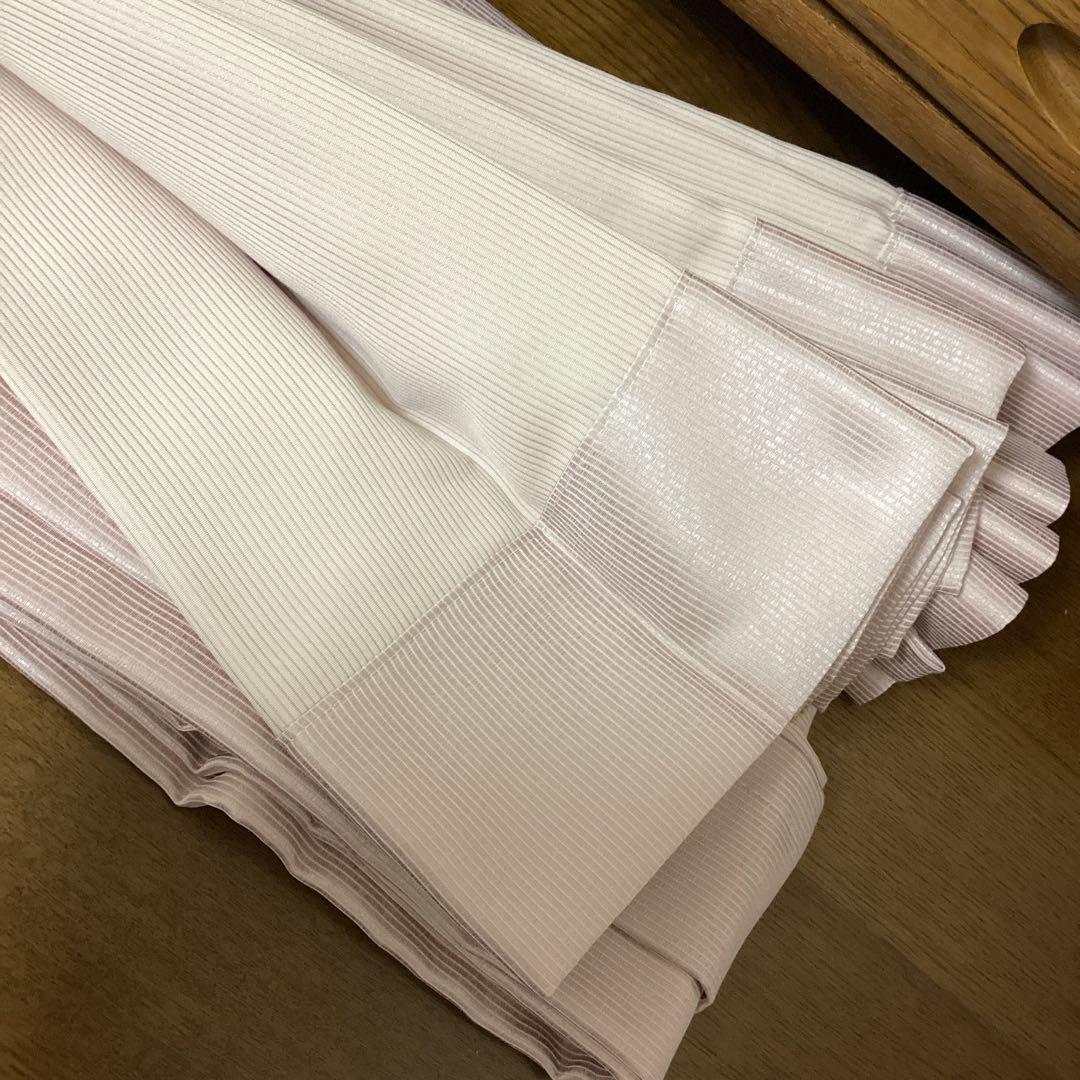 カーテン 2倍ひだ　両開き　川嶋織物セルコン　ピンク　形態安定加工　オーダー