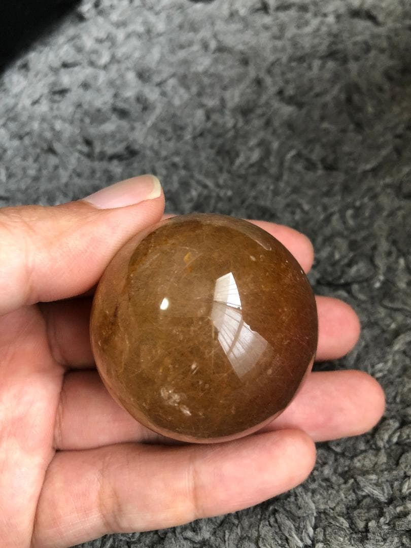 天然石 ルチルクォーツ スフィア 丸玉 43mm