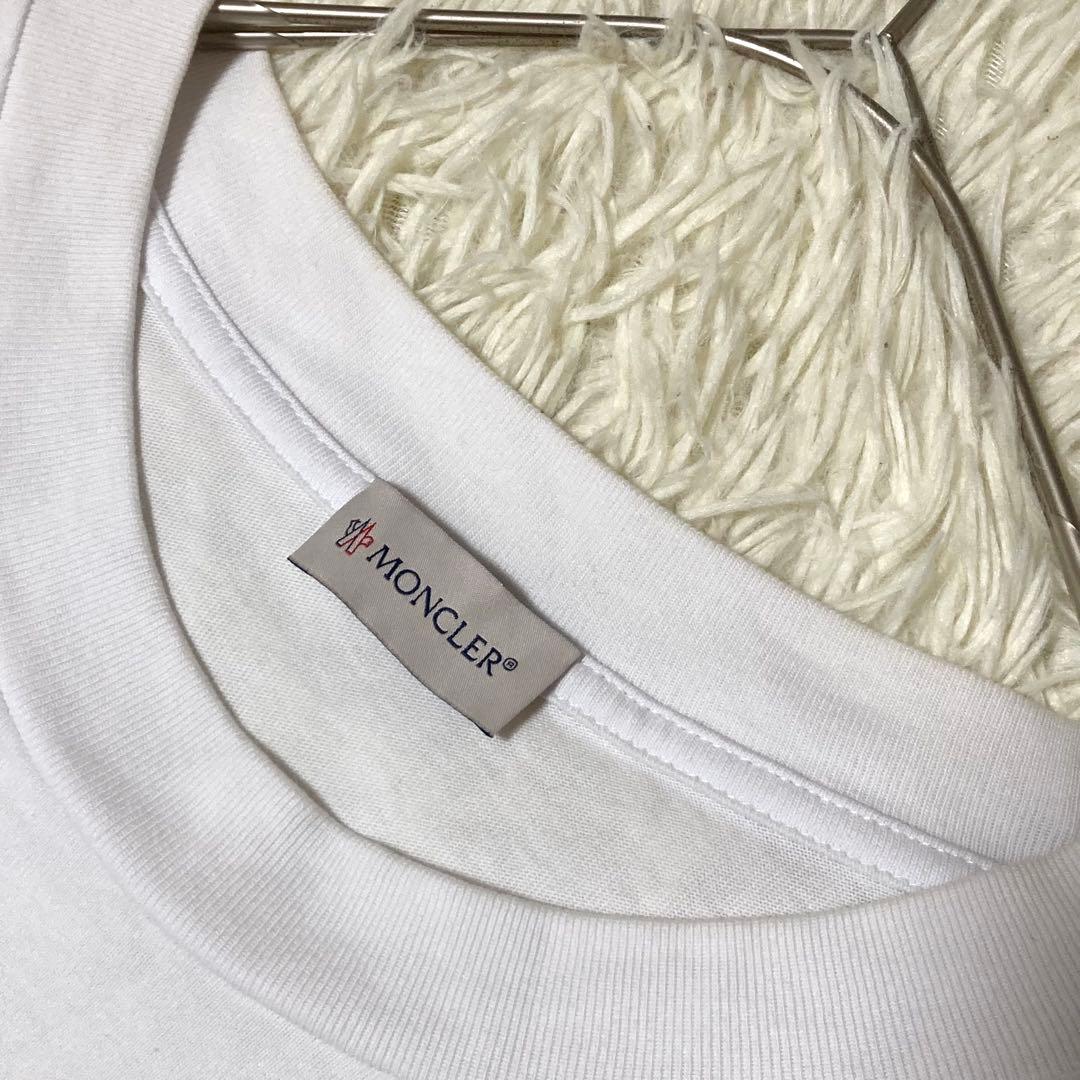 【大きいサイズ】MONCLER Tシャツ　長袖　22SS ホワイト　綿　XL