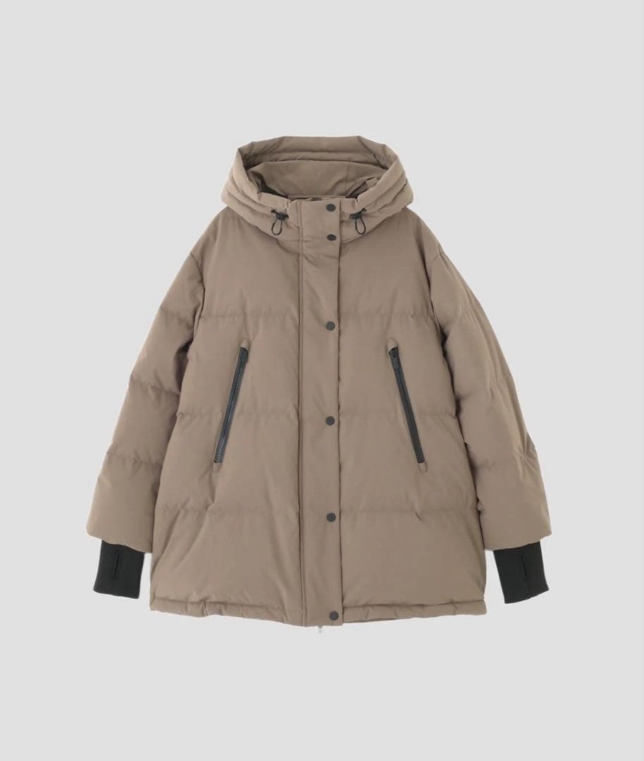 【新品】ナノユニバース 西川ダウン ソロテックスAラインダウン モカ S