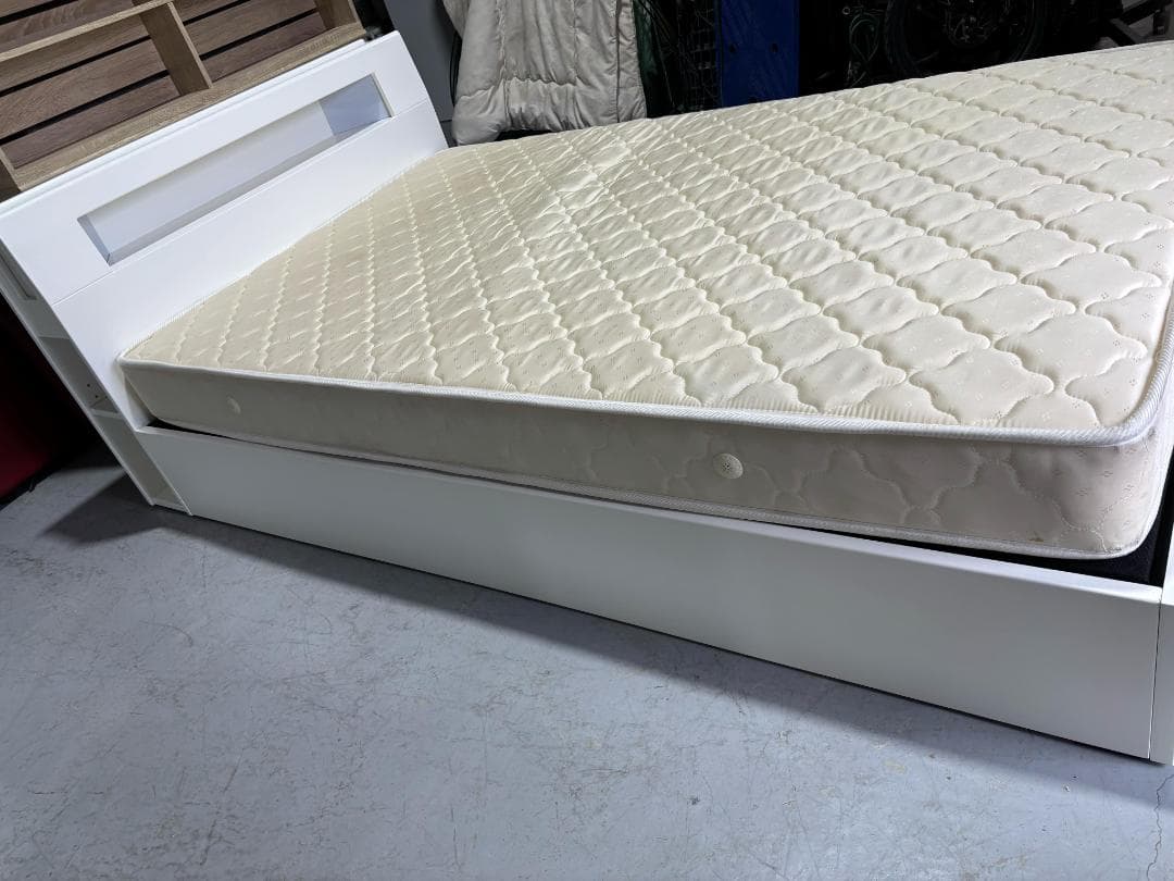 ぷれ コスパクリエーション セミダブルベッドフレームのみ 引出コンセント付