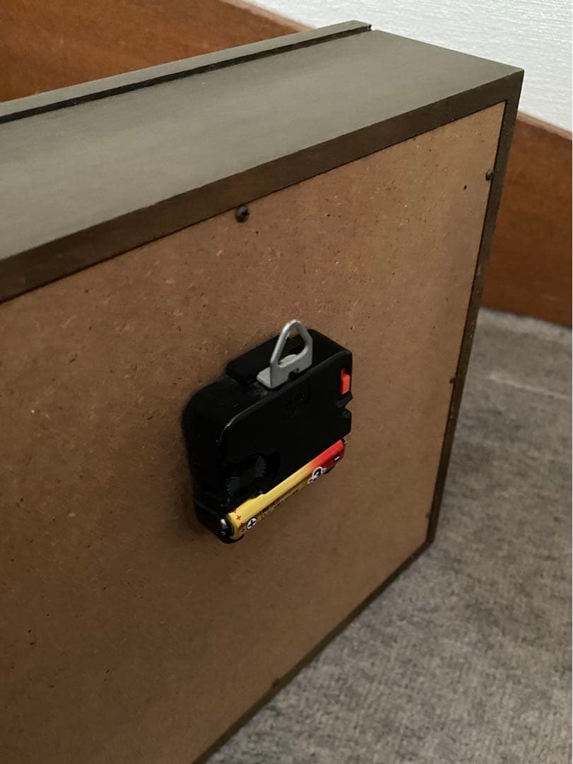 ミニチュア家具書斎⭐︎ガラス木箱時計付⭐︎壁掛け可