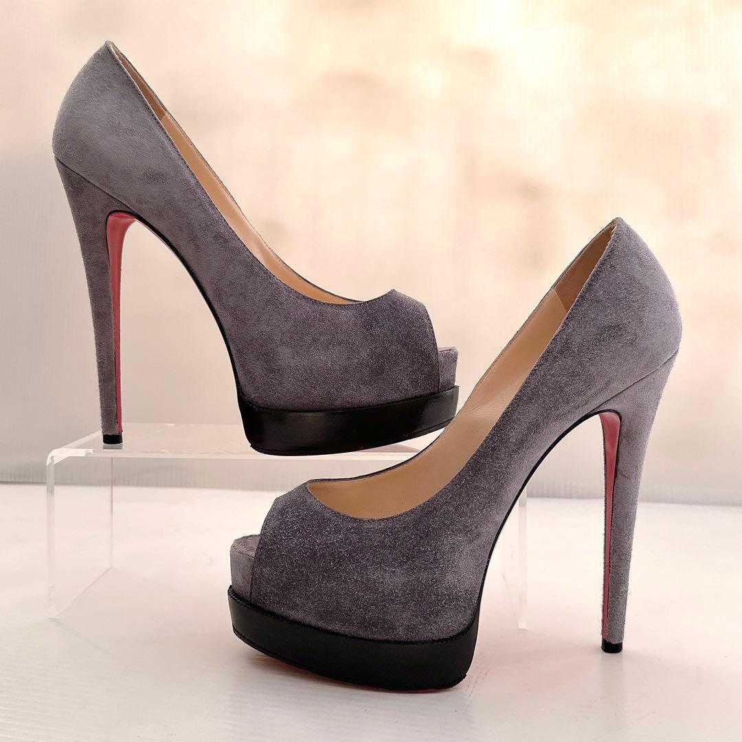 ルブタン　厚底　オープントゥ　ハイヒール　パンプス　サンダル　極美品　36.5