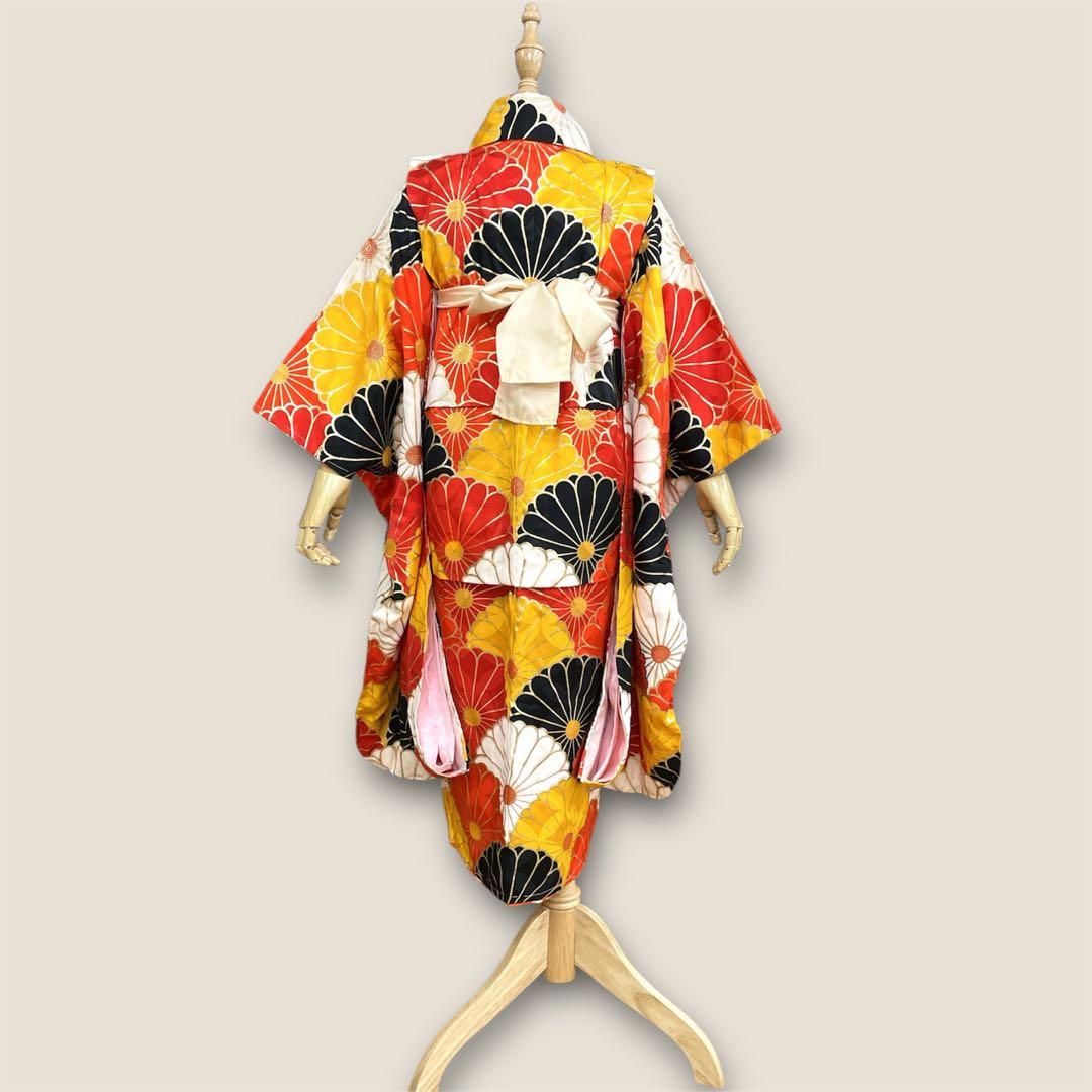 ◎mk-3118　七五三　女の子　着物・襦袢セット　アンティーク　12-10