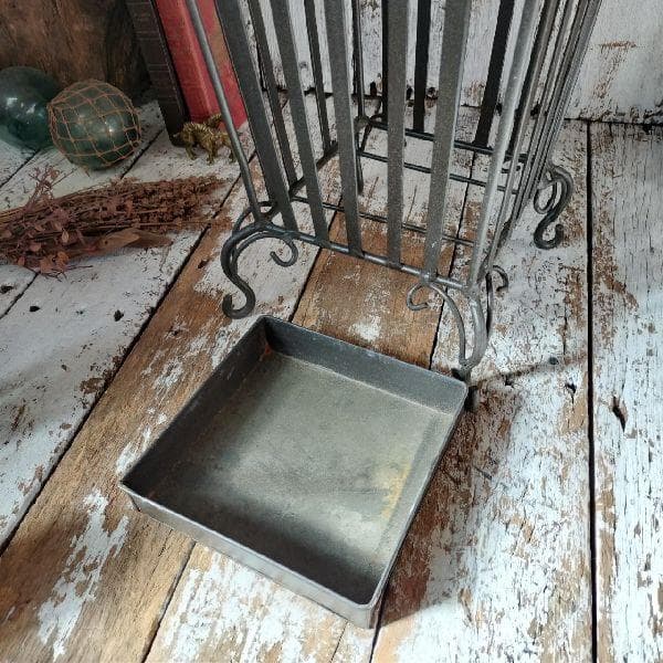 アンティーク スタイル 猫脚 アンブレラスタンド アイアン 陶器 傘立　店舗什器