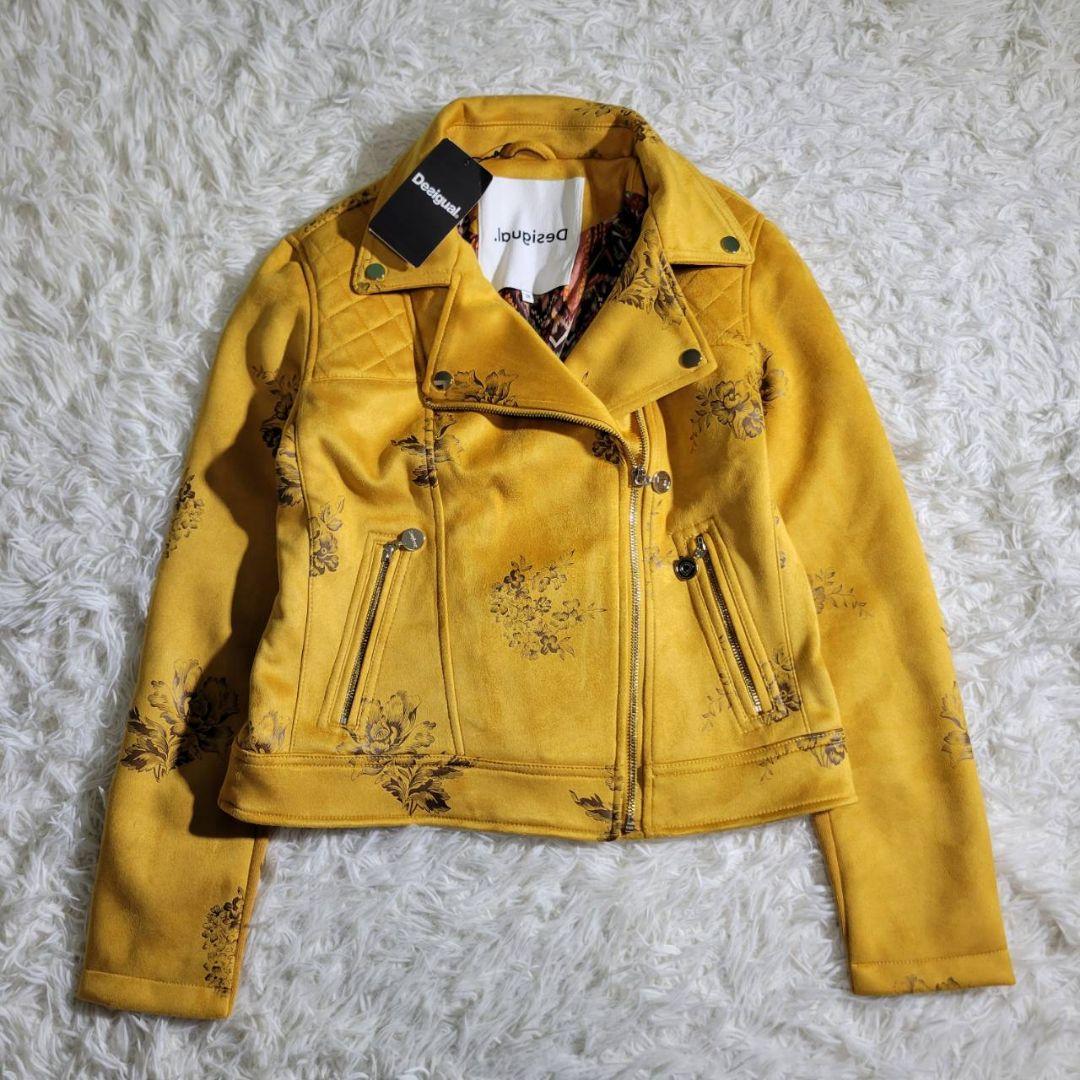 新品タグ付き☆デシグアル　バイカージャケット　ライダースジャケット　花柄　総柄
