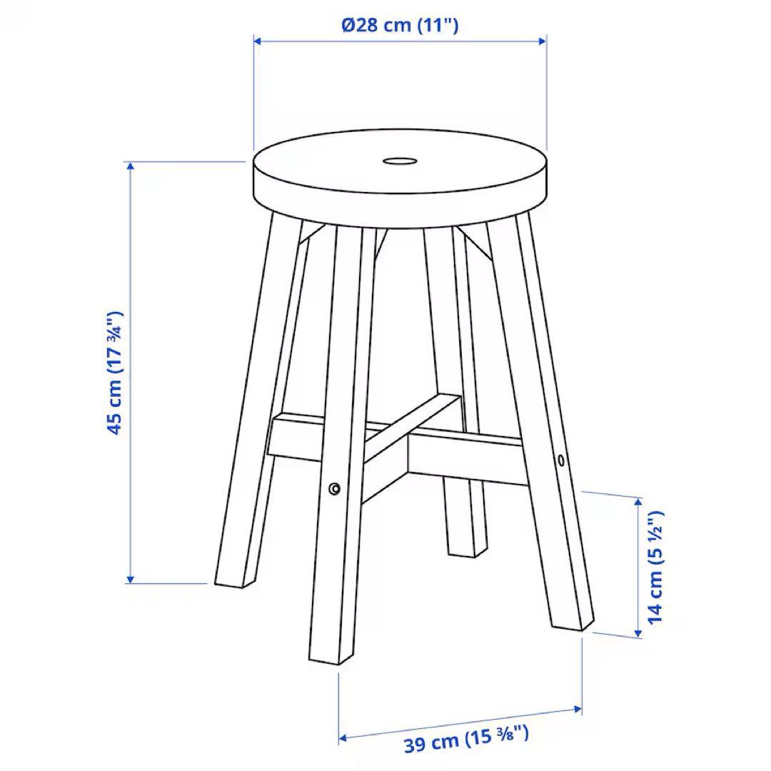 IKEA イケア　スコグスタ スツール　アカシア材