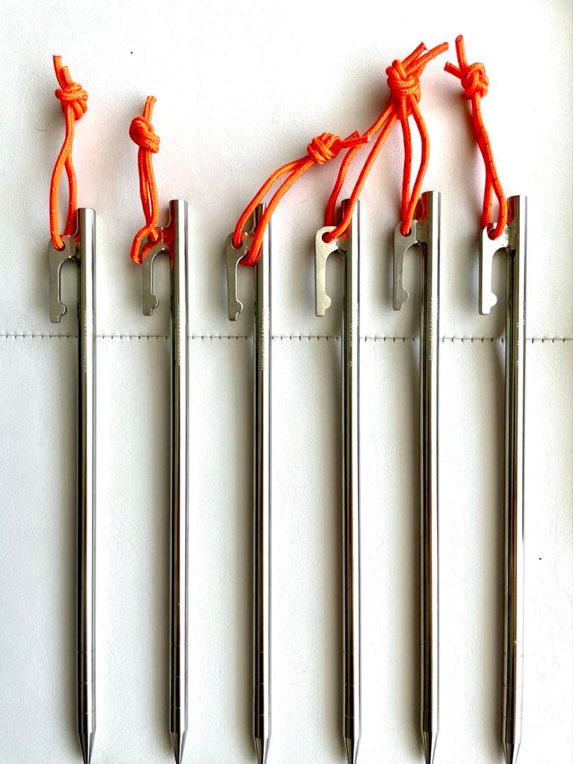 【新品未使用品】ペグセット(鍛造ペグ,チタンペグ)※ケース付き