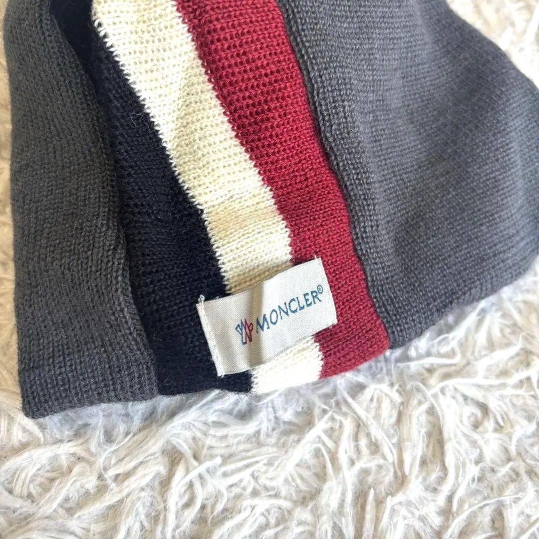 ◎人気モンクレール マフラー ニット帽 収納袋 3点セット グレー系