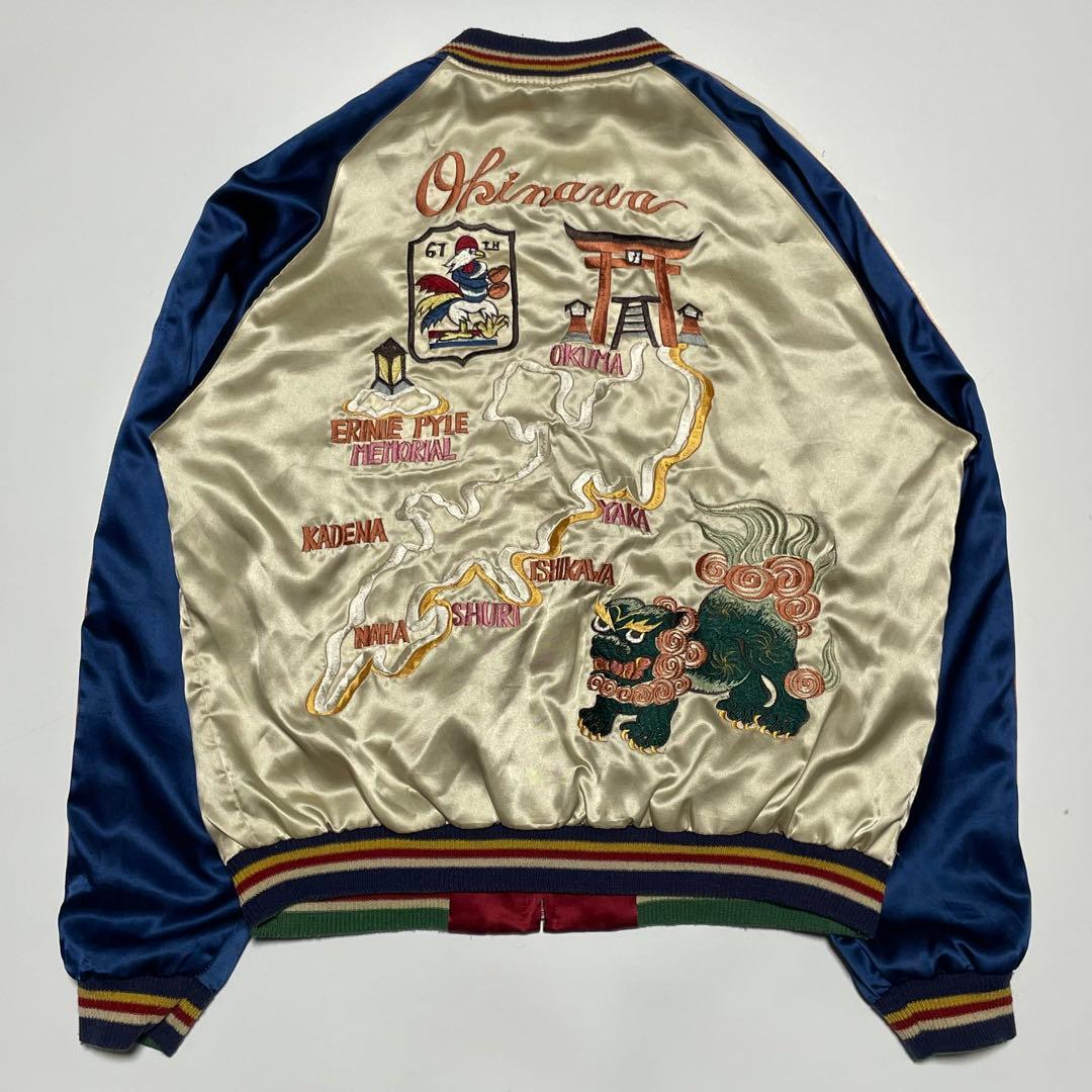 Lサイズ　テーラー東洋　ブルーノマーズ着用モデル　スカジャン　沖縄　鷹　刺繍